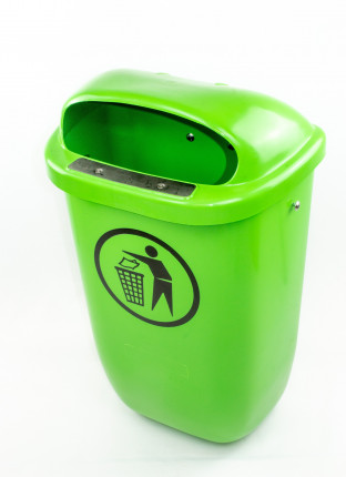 Kosz na śmieci, zielony 50L